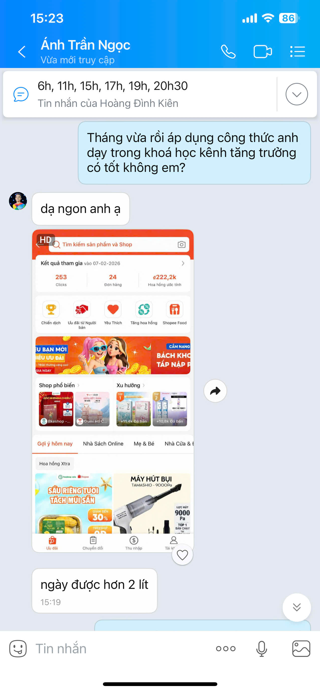 Kết quả Ánh Trần Ngọc - Shopee Affiliate