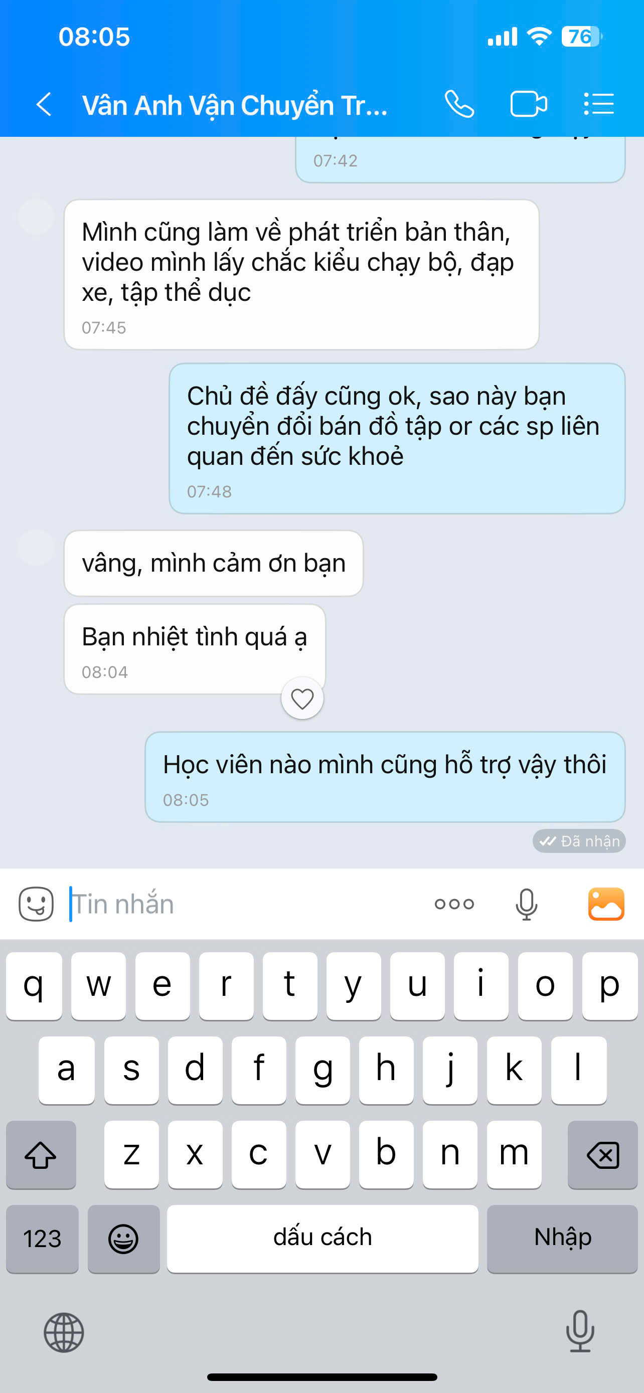 Vân Anh - Kiên hỗ trợ học viên